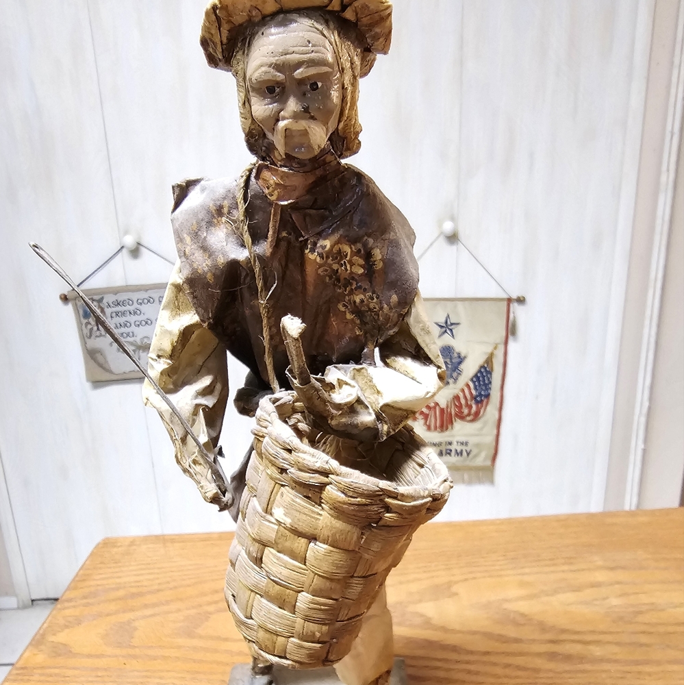 Paper Mache Sculpture,  Fisherman